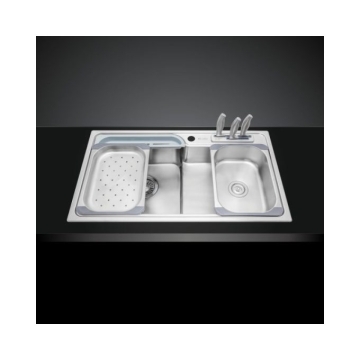 Chậu rửa bát inox 2 hố Malloca MS 1028D