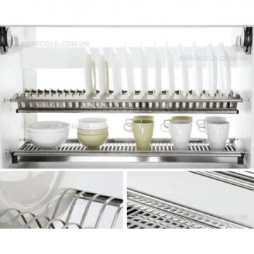 Gía chén đĩa cố định chữ V Eurogold inox201 EUV8560